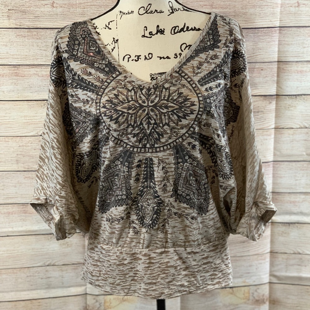Cocomo Short Sleeve Tan Top